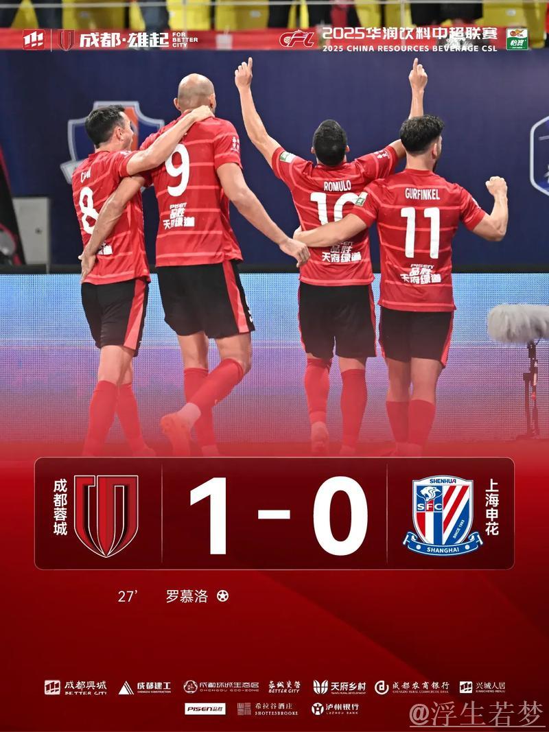 成都蓉城1-0力克上海申花 罗慕洛破门送对手赛季首败 成都蓉城1-0力克上海申花 罗慕洛破门送对手赛季首败